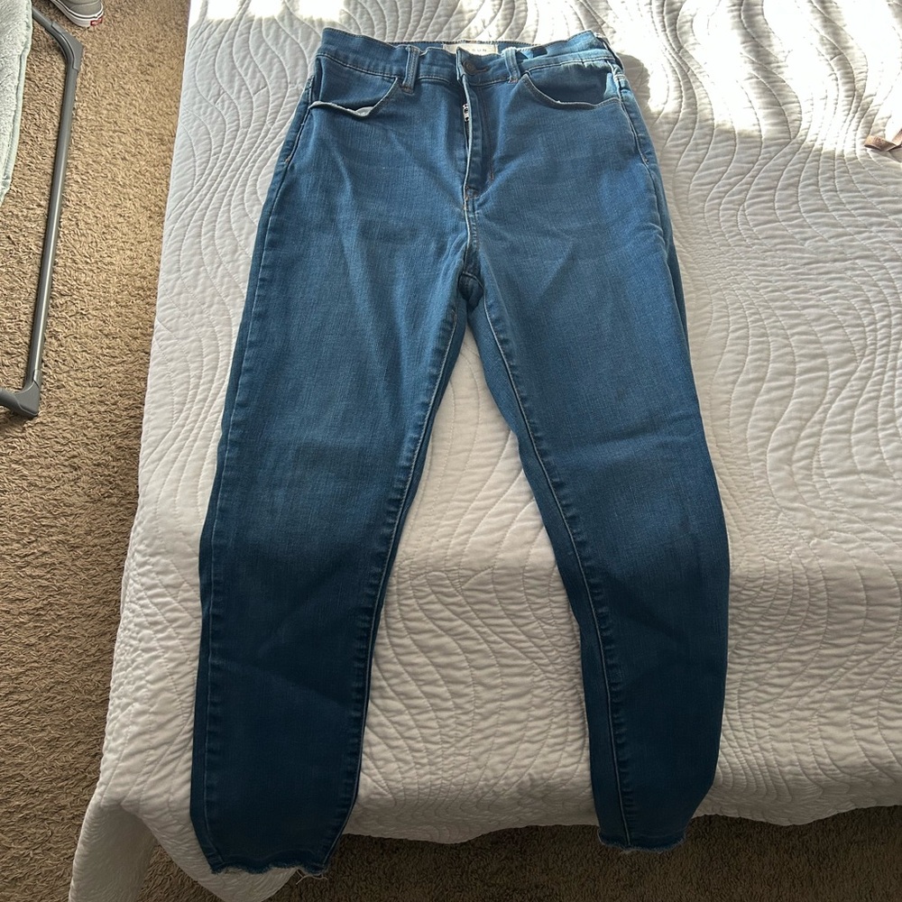 PACSUN super high rise ankle jegging. Dark wash